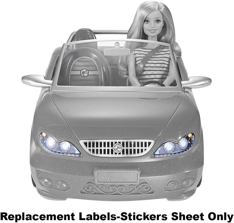 Barbie Replacement Parts Glam Convertible - CGG92 ~ Replacement Labels / Stickers - Headlights, Grill & Dash - Image 4